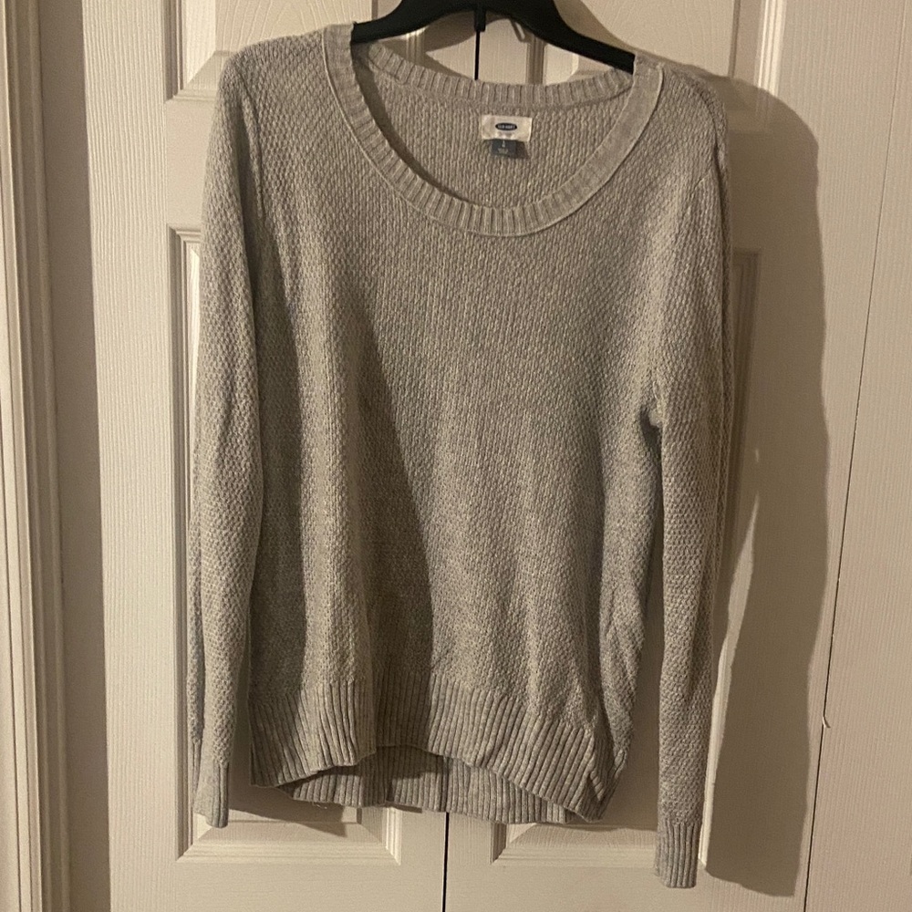 Old Navy Light Gray Women's Crew Neck Sweater